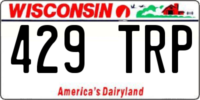 WI license plate 429TRP