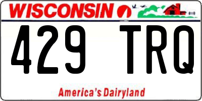 WI license plate 429TRQ