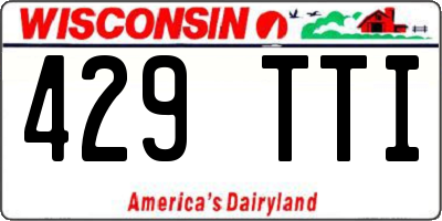 WI license plate 429TTI