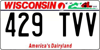 WI license plate 429TVV