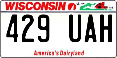 WI license plate 429UAH