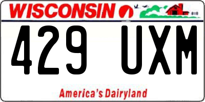 WI license plate 429UXM