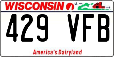 WI license plate 429VFB