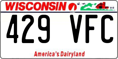 WI license plate 429VFC