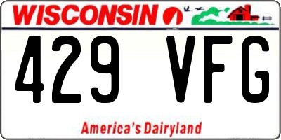 WI license plate 429VFG