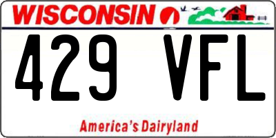 WI license plate 429VFL