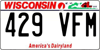 WI license plate 429VFM