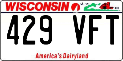 WI license plate 429VFT