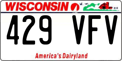 WI license plate 429VFV