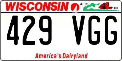 WI license plate 429VGG
