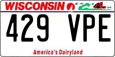 WI license plate 429VPE