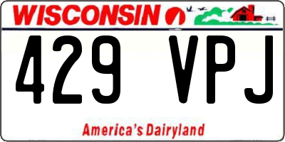 WI license plate 429VPJ