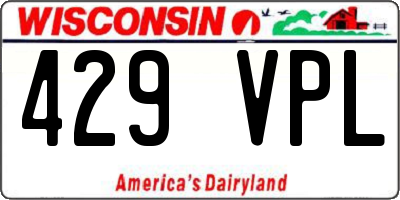 WI license plate 429VPL