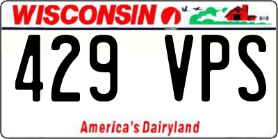 WI license plate 429VPS