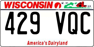 WI license plate 429VQC