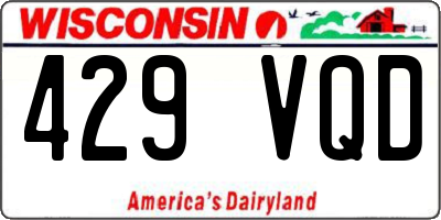 WI license plate 429VQD