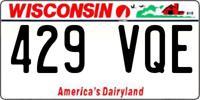 WI license plate 429VQE