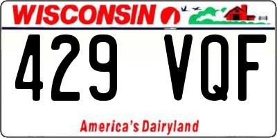 WI license plate 429VQF