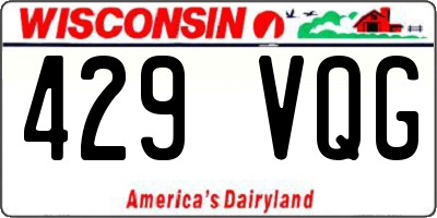 WI license plate 429VQG