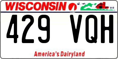 WI license plate 429VQH