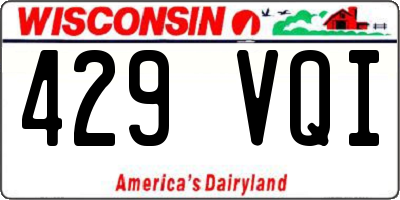 WI license plate 429VQI