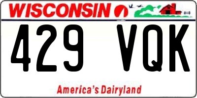 WI license plate 429VQK
