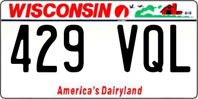 WI license plate 429VQL