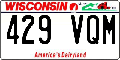 WI license plate 429VQM