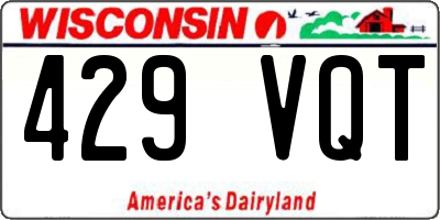 WI license plate 429VQT