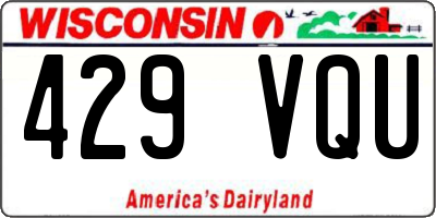 WI license plate 429VQU