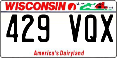 WI license plate 429VQX