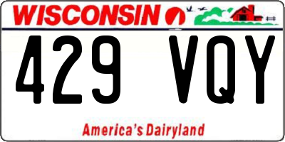 WI license plate 429VQY