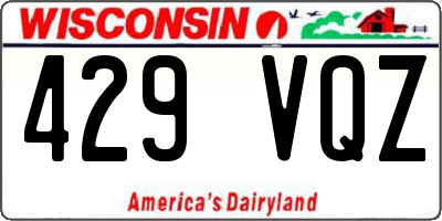 WI license plate 429VQZ