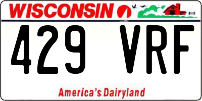 WI license plate 429VRF