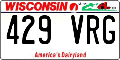 WI license plate 429VRG