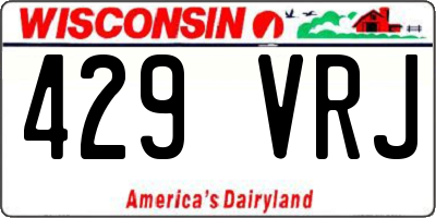 WI license plate 429VRJ