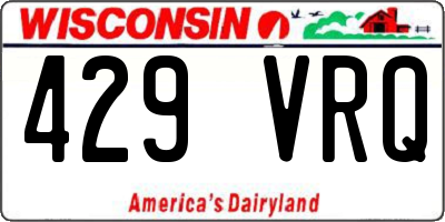 WI license plate 429VRQ