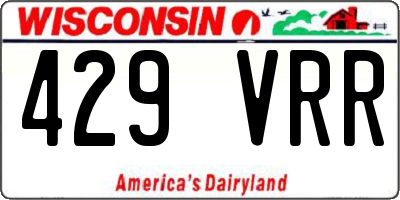 WI license plate 429VRR