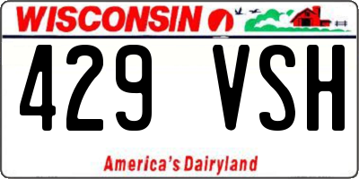 WI license plate 429VSH