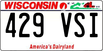 WI license plate 429VSI