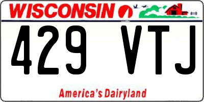 WI license plate 429VTJ