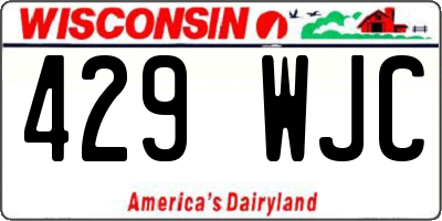 WI license plate 429WJC