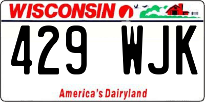 WI license plate 429WJK