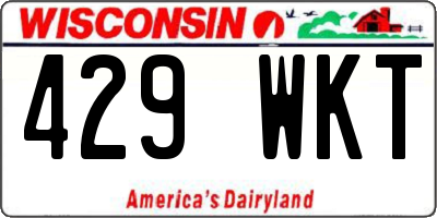 WI license plate 429WKT