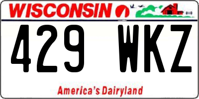 WI license plate 429WKZ