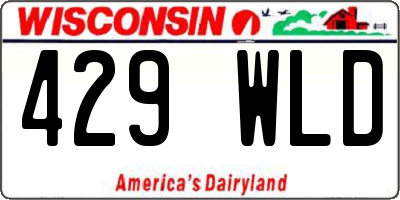 WI license plate 429WLD