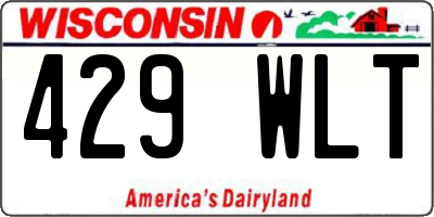 WI license plate 429WLT