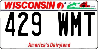 WI license plate 429WMT