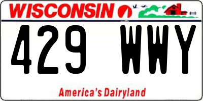 WI license plate 429WWY