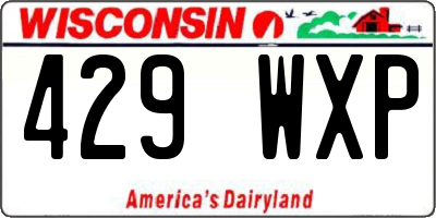 WI license plate 429WXP